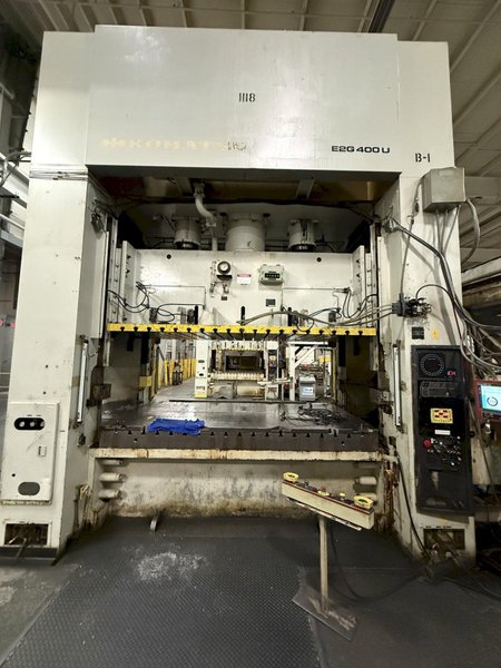 400-ton Komatsu Model# E2G-400 Used Straight Side Mechanical Stamping Press For Sale