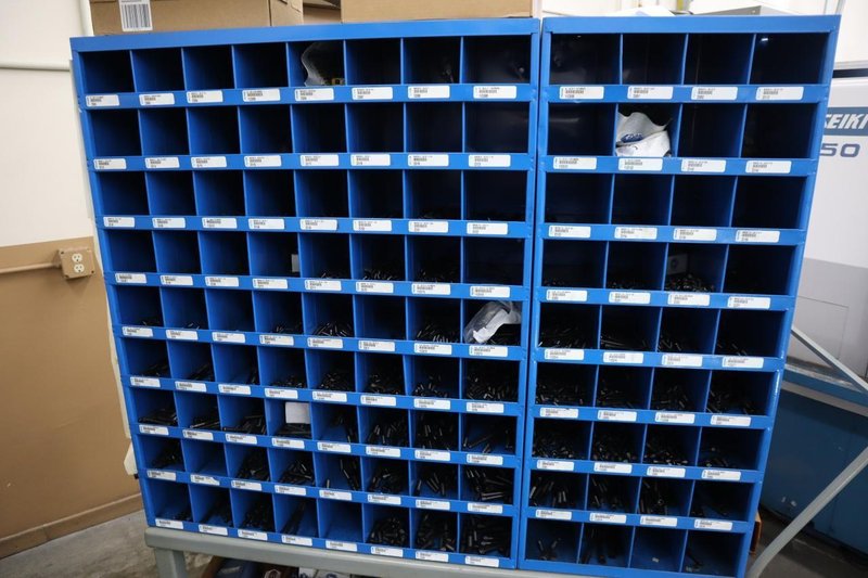 Portable Hardware Shelving with Fasteners and Hardware- Auction Item