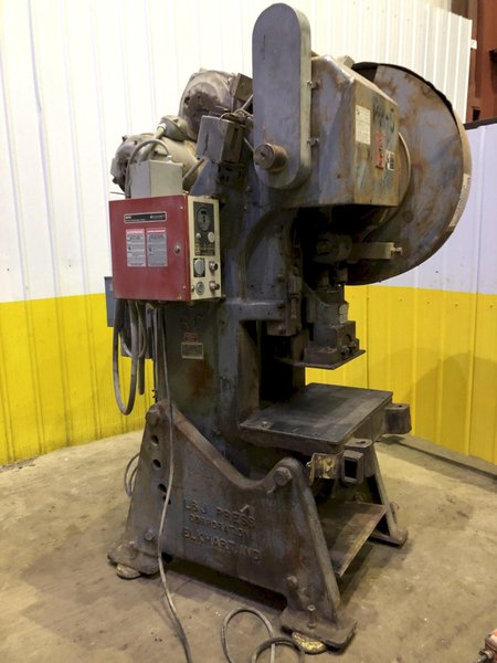 60 TON L &amp; J MODEL #60 OBI FLYWHEL PRESS, 4" STROKE: STOCK #15363