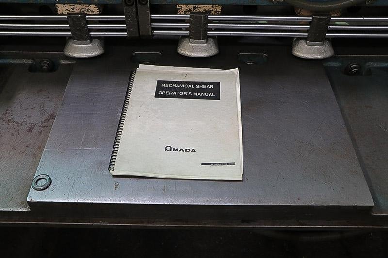 1/4" x 6' AMADA MECHANICAL SHEAR MODEL M-2060