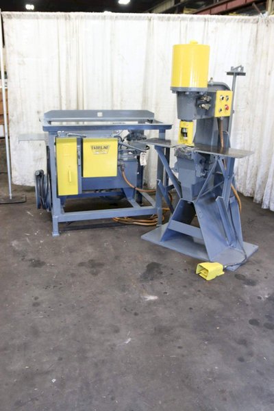 100 TON FABRILINE HYDRAULIC FLANGE PUNCH &amp; HYDRAULIC TANK : STOCK #69703