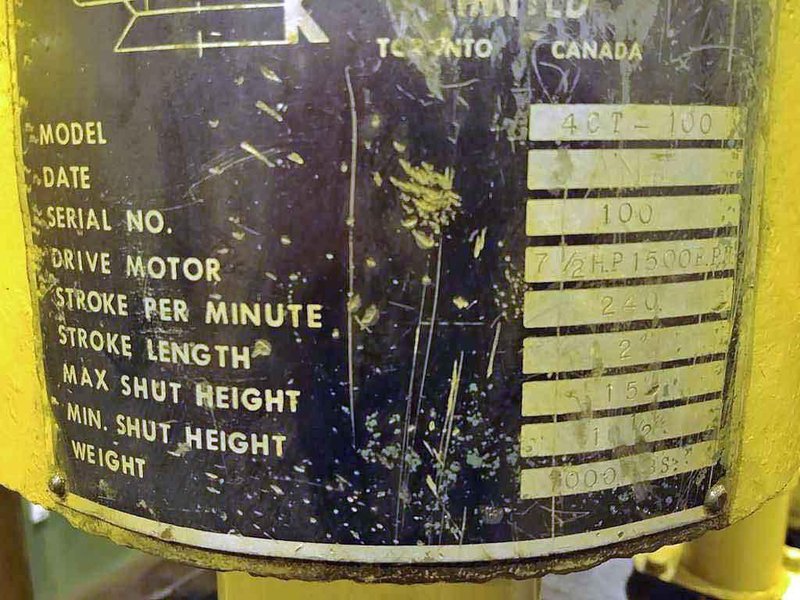 40 Ton B &amp; K Cutoff Press