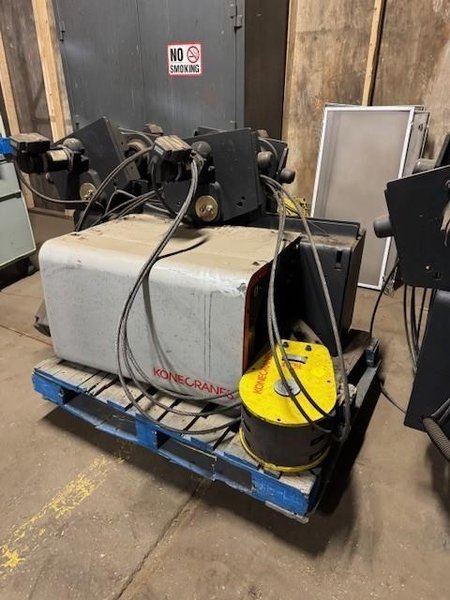 2011 Kone Crane model CXT50610150P55FFNOF 15 ton electric hoist s/n HLW28264, class 2M, 32.8" lift, 12.5/2.1 FPM, 65.0 trolley speed, 480 volt, radio control