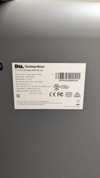 2021 Desktop Metal 3D Printer System (Includes Furnace &amp; Drying Oven)