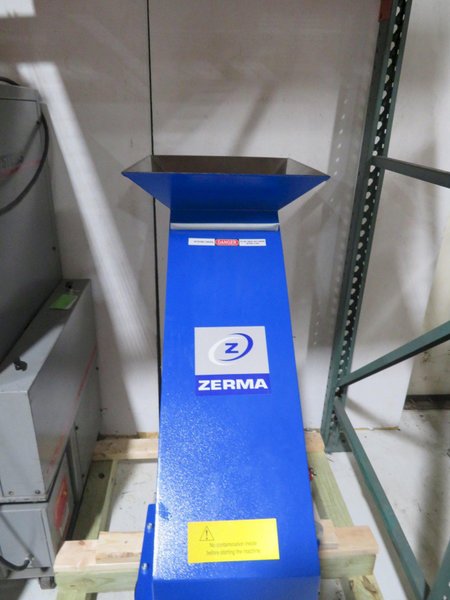 Zerma GSL180/300 Slow Speed Granulator with 6mm screen and
N1 Chute, Cutting Chamber 10.5 x 13 in
