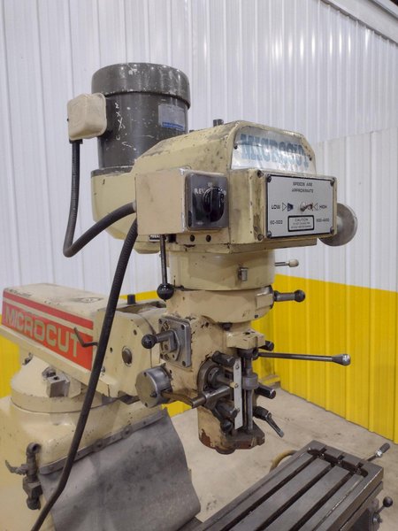 3 HP MICROCUT MODEL #1050 VERTICAL RAM KNEE MILL: STOCK #21730