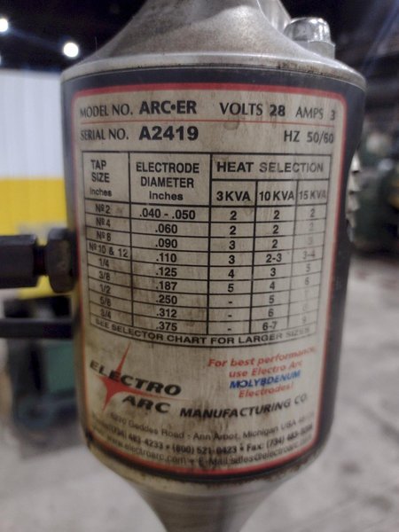 ELECTRO ARC MODEL #2SE TAP DISINTEGRATOR: STOCK 21838