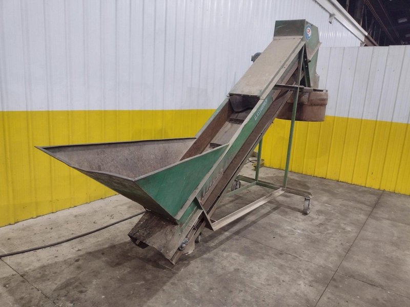 96" CP MFG MODEL #GC-100 "GLASSHOPPER" PORTABLE INCLINED CONVEYOR &amp; GLASS CRUSHER: YOBRO #24416