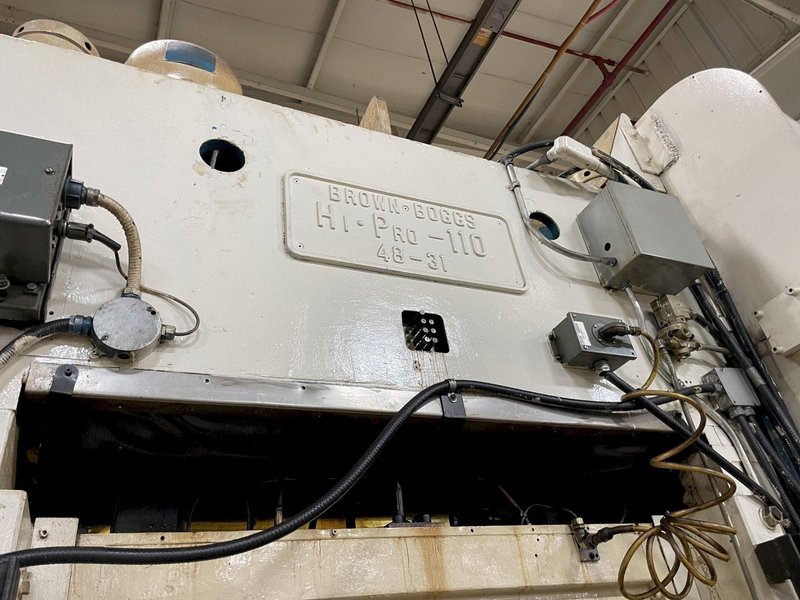 110 TON BROWN &amp; BOGGS MODEL HP2-110 SRAIGHT SIDE PRESS: STOCK #15350