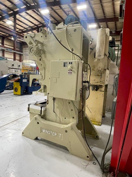 75 ton Minster #7SS Flywheel Mechanical Metal Stamping O.B.I. Press, Mechanically Rebuilt