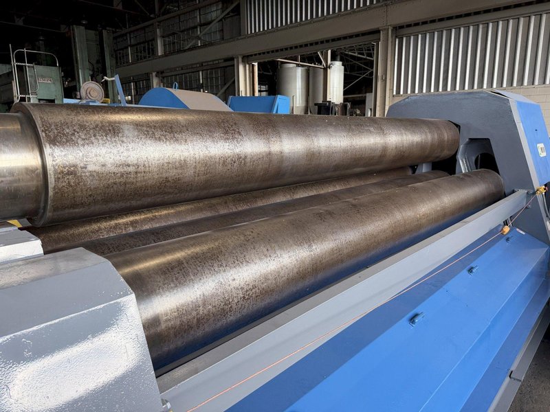 12' X 1" IMCAR MODEL 4RH 30/7 4 ROLL DOUBLE INITIAL PINCH HYDRAULIC PLATE ROLL. STOCK # 1156422