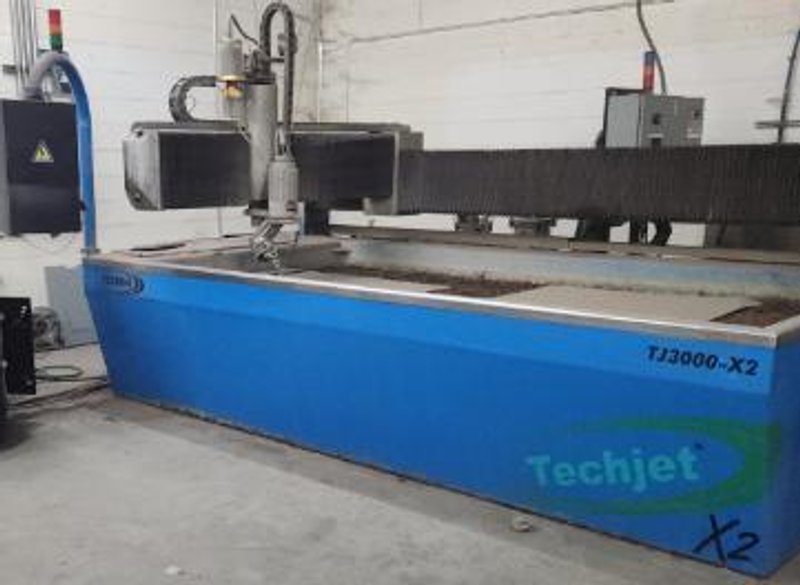 5′ x 10′ Techni TJ3000 X-2 5 Axis Waterjet, 2011