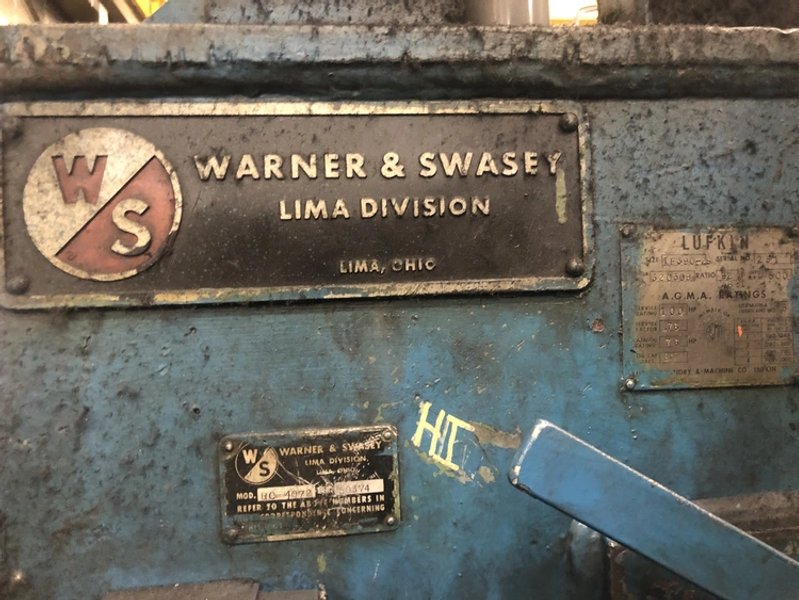72" x 50,000 LB WARNER &amp; SWASEY 72-40 RECOILER STOCK# 4166