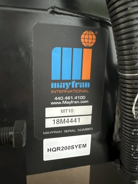108" LONG X 16" WIDE MAYFRAN MT-10 CHIP CONVEYOR. STOCK # 0776725.