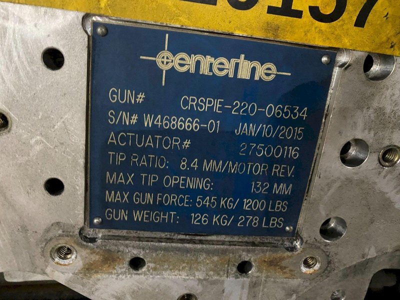 CENTERLINE CRSPIE-220-06534 Pinch-Type Weld Gun USED