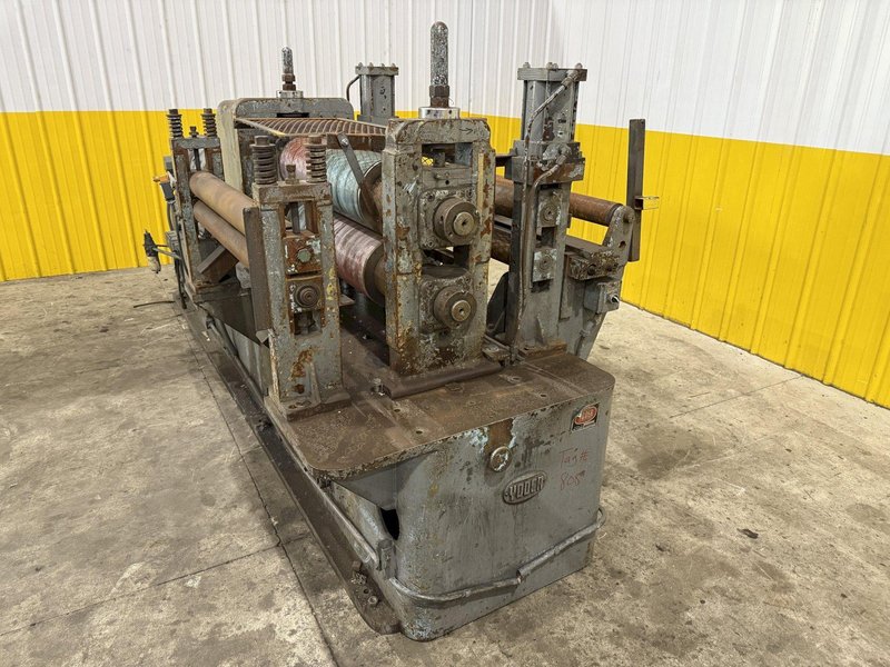 36”  YODER MODEL #M3 POWERED SLITTING HEAD w/ POWERED FEED &amp; HOLD DOWN ROLLS : STOCK #22953