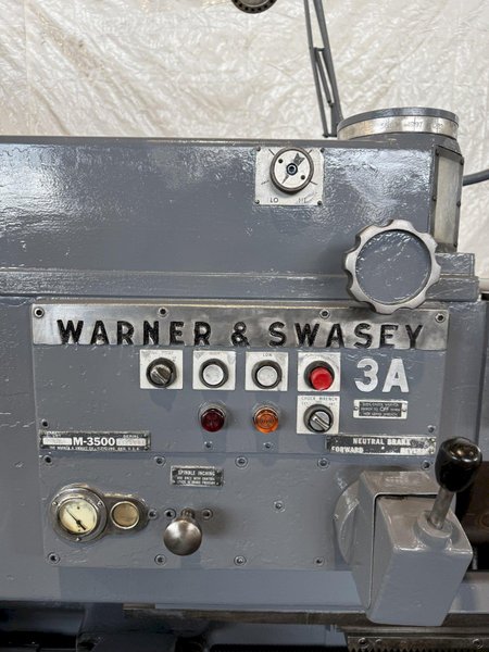 3A WARNER &amp; SWASEY M-3500 SADDLE TYPE TURRET LATHE. STOCK # 0345325
