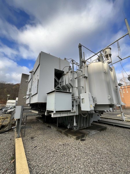 #5 cranker (not available now) HICO Three Phase Shell Form Transformer, Rated Capacity  81000/108000/135000 KVA, 345000 HV, 13800 XV, 13800 LV, Class ONAN/ONAF1/ONAF2