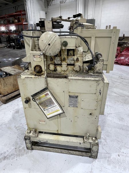 2,000 lbs. x 12" Wide Littell Coil Reel and Powered Straightener For Sale