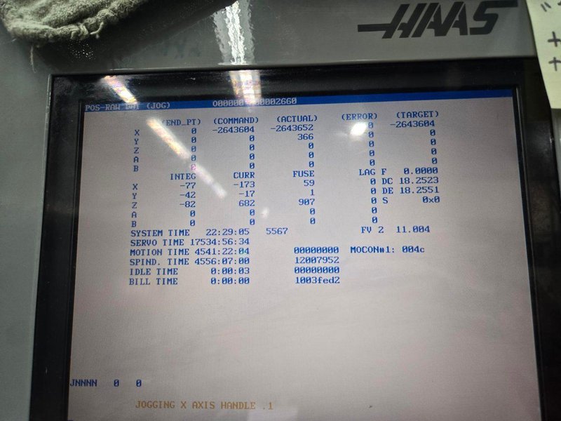 Haas VF-7B/40 VMC CNC, 2004 – 2-Speed Gear Box, Programmable Coolant