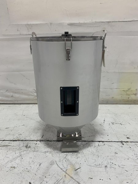 New AEC Drying Hopper, WH30, Approx. 30 lb Capacity, Insulated, Stainless Steel