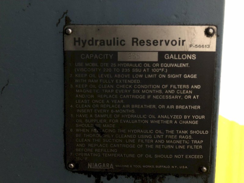 175 TON X12' NIAGARA HYDRAULIC PRESS BRAKE STOCK #3640