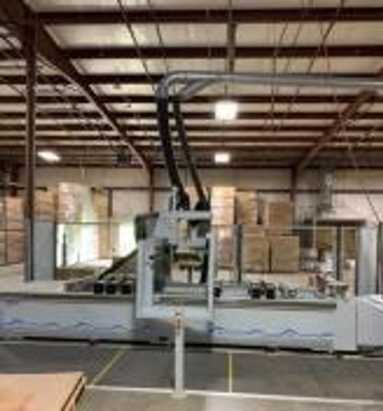 Weeke Venture 107M CNC Router, 2015 – 120″ x 50x Travels, Model BMG111, Free Standing Dust Collector, Safety Cage