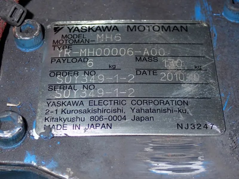 Yaskawa Motoman Robot  - Mh6