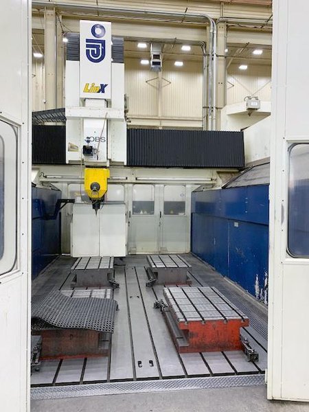 JOBS Linx/S 5-AXIS CNC Gantry Mill, 2003 – 3 Spindle Changer- HSK63, HSK100, 32 ATC, Fidia