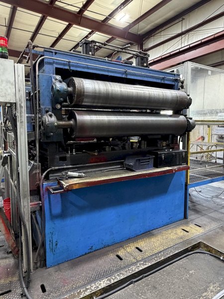 54" WIDE X 40,000 LB X 8" ARBOR LOOPCO SLITTING LINE. STOCK # 0651226