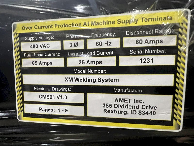 82" X 212" X 5,500 LBS AMET / FRONIUS MODEL #GMAW CIRCUMFERENTIAL WELDING LATHE: STOCK #18537