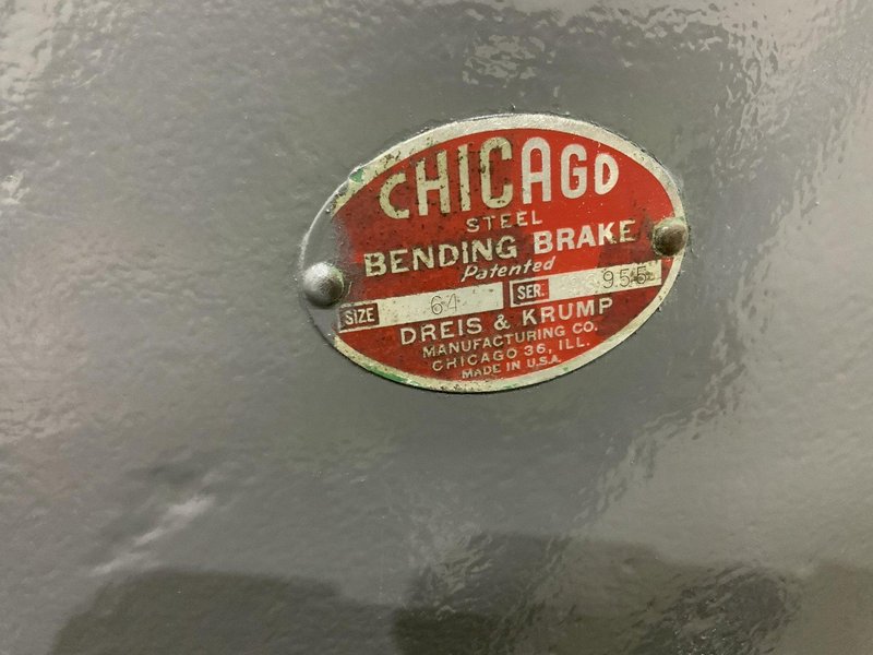 10' X 10 GA DREIS &amp; KRUMP MODEL 64 POWER BOX &amp; PAN BRAKE: STOCK #80960