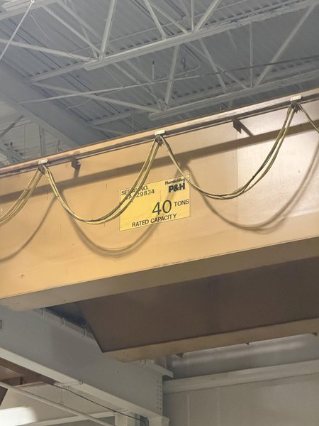 40 TON X 97' P&amp;H CLASS D DOUBLE GIRDER OVERHEAD BRIDGE CRANE: YOBRO #26427