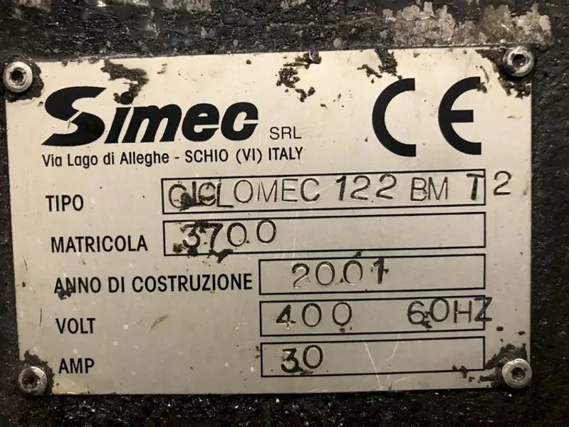 USED SIMEC MODEL CICLOMEC 122 CNC AUTOMATIC COLD SAW WITH 20' LOADING RACK, Year 2001