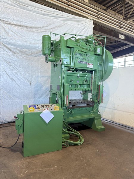 100 TON MINSTER P2-100-48 PIECE MAKER STRAIGHT SIDE HIGH SPEED PRESS. STOCK # 0883425