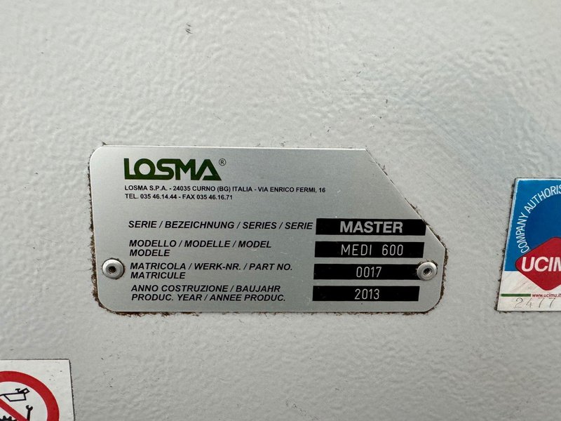 24" LOSMA MASTER MEDI-600 PAPER BAND COOLANT FILTRATION SYSTEM. (NEW IN 2013) STOCK # 0685224