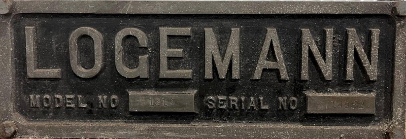 12" X 12" LOGEMANN MODEL #1212 HYDRAULIC SCRAP METAL BALER / BRIQUETTER: STOCK #11504