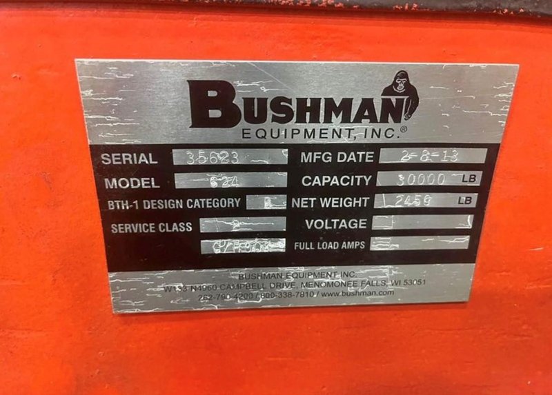 15 TON x 78"  BUSHMAN C HOOK STOCK #3657