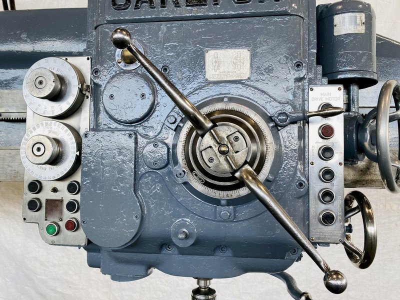 6' X 15" CARLTON 3A RADIAL ARM DRILL. STOCK # 0844121