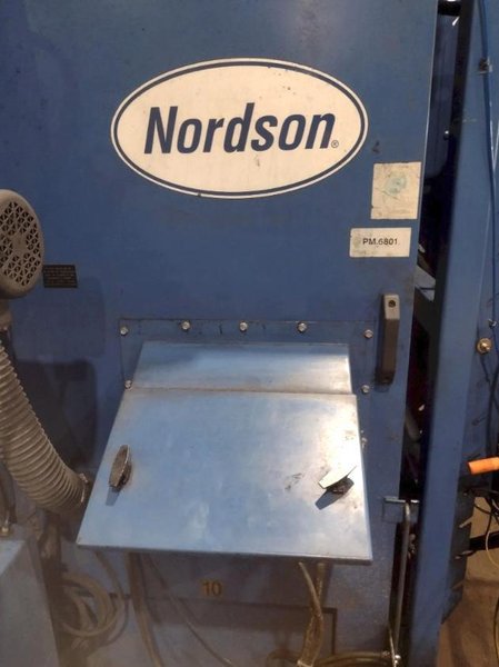 NORDSON POWDER COAT PAINT SYSTEM WITH FEEDER &amp; I-CONTROL. STOCK # 0985226