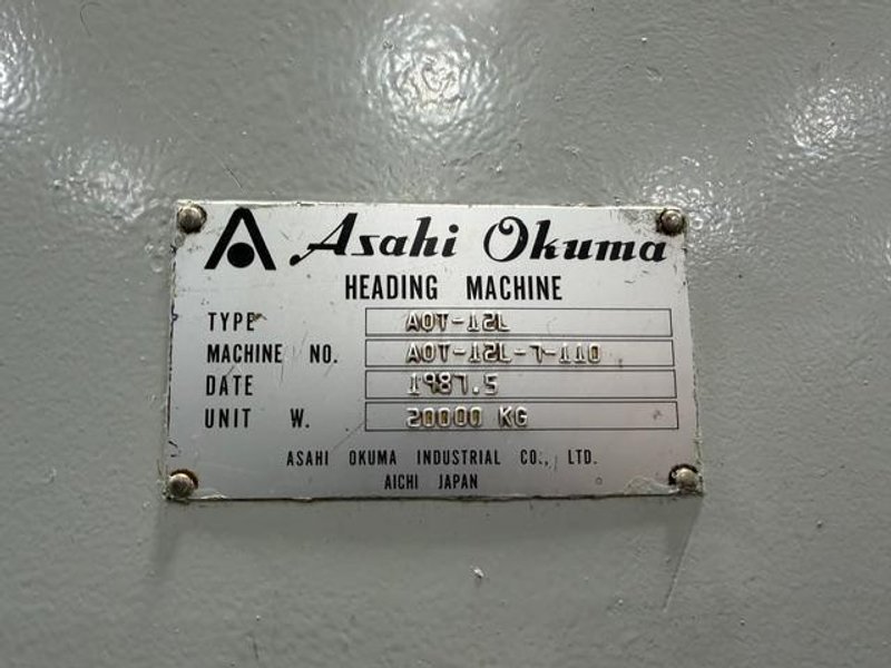 1/2" Asahi Sunac Model AOT-12L 2 Die 2 Blow Long Stroke Cold Header