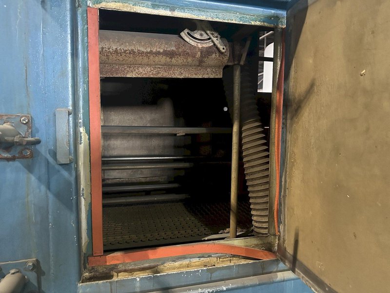 24" X 50" DUNNAGE WASH SYSTEMS 3-STAGE STAINLESS STEEL PASS THRU CONVEYOR TOTE / PALLET WASHER: STOCK #14892