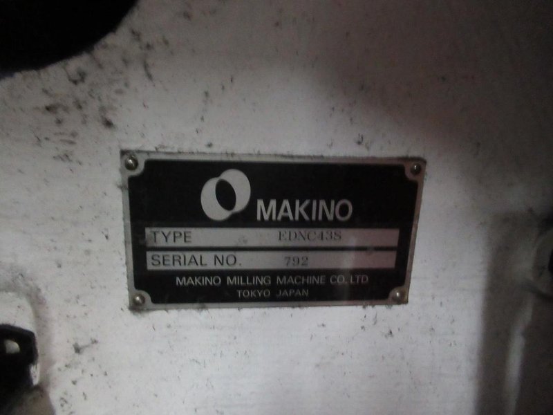 Makino EDNC-43S-A16MR CNC Sinker EDM, Makino MGF2 CNC Control, 16 ATC, C-Axis, 60 Amp, MR Head- Auction Item