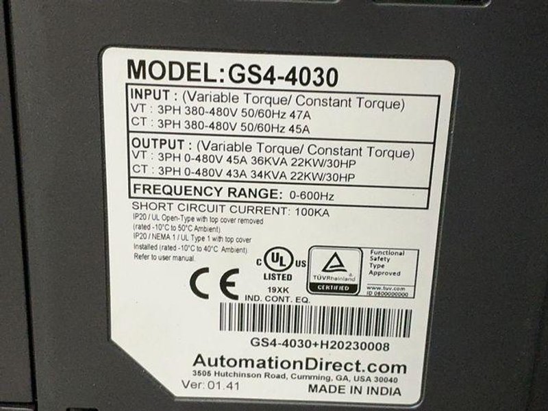 Automation Direct Frequency Drive - Gs4-4030