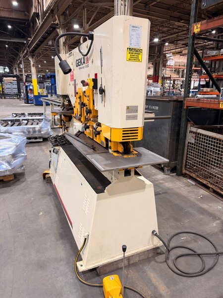 110 Ton Geka Hydracrop 110/180 SD Hydraulic CNC Ironworker, 2017 CNC feeder/positioner