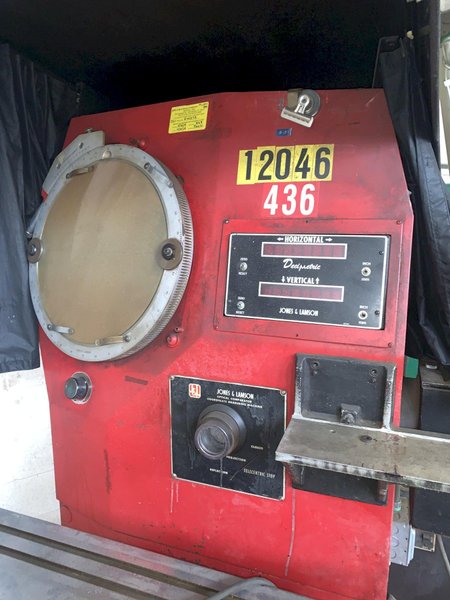 14" JONES &amp; LAMSON OPTICAL COMPARATOR: STOCK #11981