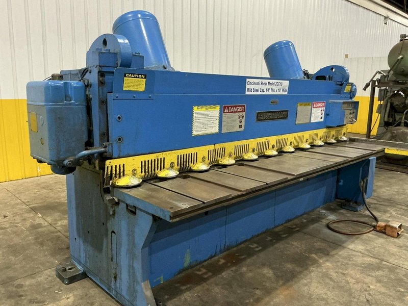 10' x 1/4" CINCINNATI MODEL #2CC10 MECHANICAL POWER SHEAR: