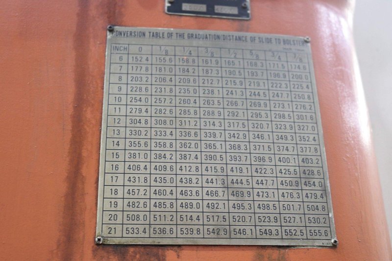 AIDA MODEL C2-16 GAP FRAME PRESS, 165 TON