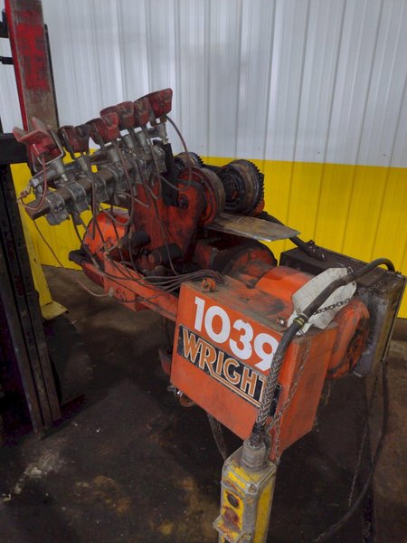 2000 LBS (1 TON) WRIGHT MODEL #W1 CABLE HOIST W/ POWERED TROLLEY: STOCK #18743