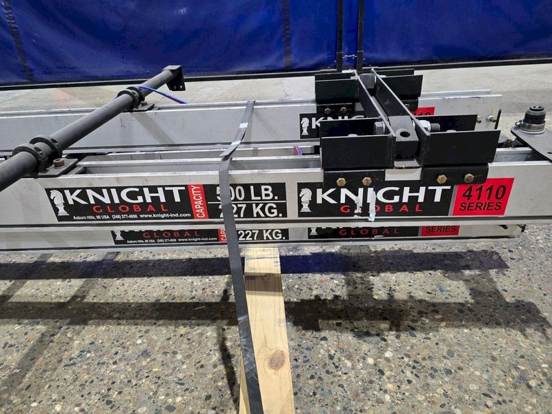 KNIGHT 4110 CHAIN HOIST LIFT TRACK 12′ 10″ 500 LB CAPACITY SET OF TWO USED